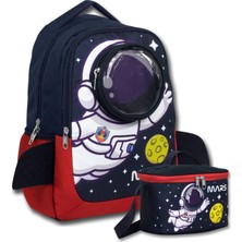 Ümit Çanta Erkek Çocuk Astronot Baskılı Okul Çantası+Beslenme Çantası Seti - SETUMT6000B