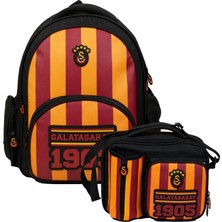 Galatasaray Erkek Çocuk Ilkokul Çantası ve Beslenme Çantası Seti (Galatasaray Baskılı) Sarı - Kırmızı - Siyah - SETGS26925B