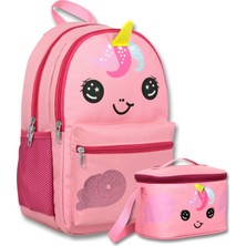 Ümit Çanta Kız Çocuk Sevimli Unicorn Desenli Okul Çantası+Beslenme Çantası Seti - SETUMT6042B