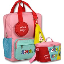 Ümit Çanta Kız Çocuk School Time Baskılı Okul Çantası+Beslenme Çantası Seti - SETUMT6069B