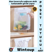 Wintoup #poşettutucu Mutfak Dolap Içi Pratik Askı Kendinden Yapışkanlı Katlanabilir Çöp Poşeti Tutucu Aparat