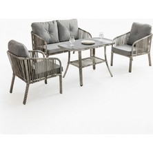 Rehome Capri Swing Artemis İkili Rattan Balkon Bahçe Takımı | Gri