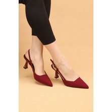 Nilsa Shoes Kadın Ince Topuklu Saten Abiye Ayakkabı Topuklu Ayakkabı
