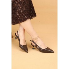 Nilsa Shoes Kadın Kısa Topuklu Abiye Ayakkabı Topuklu Ayakkabı