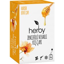Herby Zencefilli ve Ballı Kış Çayı 18'li 27 G (3'li Paket)