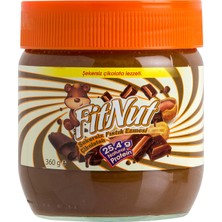 Fitnut Şeker Ilavesiz Çikolatalı Fıstık Ezme 360 G (2'li Paket)