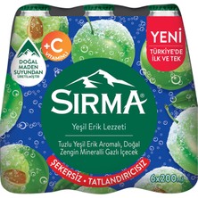 Sırma C+ Tuzlu Yeşil Erik Aromalı Maden Suyu 6 x 200 ml (3'li Paket)