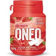 Ülker Oneo Çilek Aromalı Bottle Draje Sakız 60 G (3'li Paket)