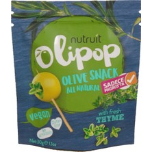 Nutruit Olipop Dağ Kekiği Çeşnili Yeşil Zeytin 30 G (5'li Paket)
