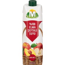 Migros %100 Elma Şeftali Suyu 1 L (3'li Paket)
