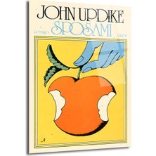 GLAZELLA John Updike Sposami Vintage Kitap Kapağı Cam Tablo