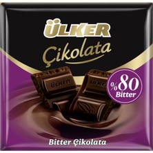 Ülker Bitter Kare Çikolata %80 Kakaolu 60 G (3'li Paket)