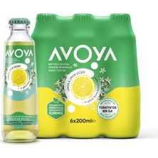 Avoya Meyveli Limon & Limon Çiçeği Maden Suyu 6 x 200 ml (2'li Paket)