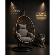Caviss Home Tekli Salıncak Minderi, Salıncak, Minder, Oturma Minderi, Bahçe Mobilyası,yer Minderi,yer Koltuğu,ergonomik Sırt Destekli Oturma Minderi 70X60 cm