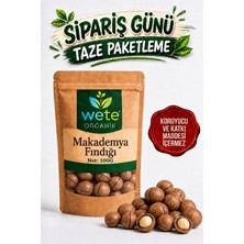 Wete Organik Kavrulmuş Makademya Fındığı 100 Gram