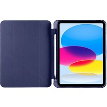 Belirtilmemiş Ipad 2022 10.9 (10.nesil) Kılıf Kalemlikli Mars Tablet Kılıfı - Lacivert