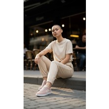 Eforia Rachel R26Y055 Pudra Hakiki Deri Tam Ortopedik Sneaker Günlük Kadın Spor Ayakkabı