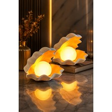 Printella Deniz Kabuğu LED Gece Lambası 2'li Set | 2 LED Mum Hediyeli | Dekoratif Ortam Aydınlatması