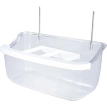 Premini Şeffaf 32 Adet 10 cm Telli Izgaralı Kuş Yemlikleri