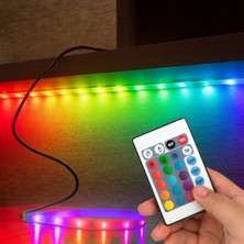 Erdo Ticaret Rgb Şerit 30 LED Kumandalı USB Bağlantılı
