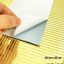 Erdo Ticaret Kendinden Yapışkanlı Aynalı Kare Gold Sticker 30X30 cm