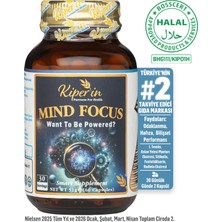 Kiperin Mind Focus Aslan Yelesi Mantarı, Sitikolin, Rhodiola, L-Theanin .. (1440MG) | Akıllı Gıda Takviyesi