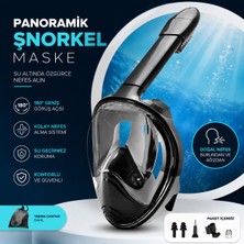 GreaTech Şnorkel L/xl Beden Dalış Maskesi Full Face Tam Deniz Altı Keşif Maskesi