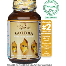 Kiperin Goldra | Cilt, Saç & Tırnak | Biotin, Keratin, Üzüm Çekirdeği, Hyaluronik Asit.. | 30 Kapsül