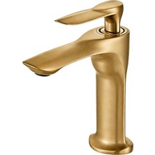 Dellora Lava Kısa Lavabo Bataryası Parlak Altın
