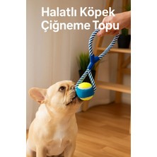 Yenilig Halatlı Köpek Çiğneme Topu – Diş Sağlığını Destekleyen Dayanıklı Oyun Oyuncağı Çok Renkli