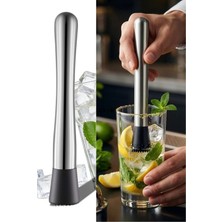 Premini Paslanmaz Çelik Buz Kırma Tokmağı 21CM, Mojito ve Meyve Ezici