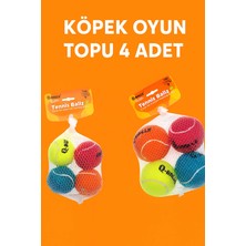 Yenilig Köpek Oyun Topu 4’lü Set – Dayanıklı ve Eğlenceli Çiğneme ve Getirme Oyuncağı Çok Renkli