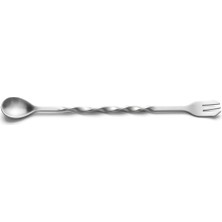 Premini Burgulu Kokteyl Kaşığı Çatallı, 30 Cm, Şık ve Kullanışlı Tasarım