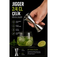 Premini Çift Taraflı Paslanmaz Çelik Kokteyl Ölçüsü 20/40 ml Bar Jigger