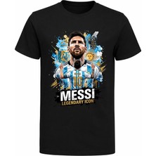 Efendioğlu Design Legendary Icon Messi 10 Argentina Baskılı Pamuklu 2026 World Cup T-Shirt