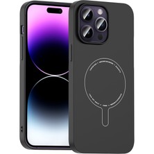 Apple iPhone 14 Pro Max  Kılıf Magsafe Şarj Özellikli Kamera Korumalı Sert Pc Kapak