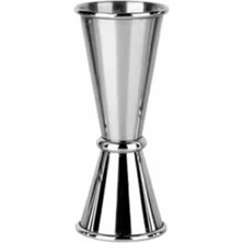 Premini Ikili Çelik Ölçek 25/50 Ml, Kokteyl Ölçek Kabi, Paslanmaz Çelik
