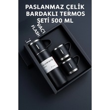 Yenilig Paslanmaz Çelik Bardaklı Termos Seti 500 ml – Şık ve Dayanıklı Çift Katmanlı Termos Mug Seti Çok Renkli