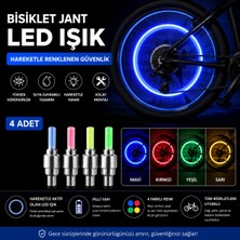 Mubx 4 Adet Hareket Sensörlü Işıklı Sibop Kapağı Lambası Bisiklet Aydınlatma