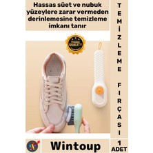 Wintoup #fırça Ergonomik Tutma Saplı Bot Süet Nubuk Ayakkabı Bakım Leke Çıkarıcı Hazneli Temizlik Fırçası