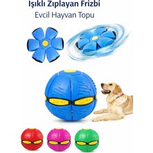 Yenilig Işıklı Zıplayan Frizbi Evcil Hayvan Topu | Katlanabilir, LED Işıklı Köpek Oyuncağı Çok Renkli