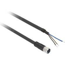 Tektas Teknik Makina Telemecanique XZCP0566L2 2m M8 3 Pimli M8 Dişi Düz Kablolu Konnektör