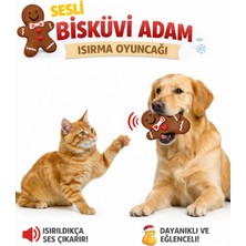 Yenilig Sesli Bisküvi Adam Köpek ve Kedi Isırma Oyuncağı – Dayanıklı, Eğlenceli, Sesli Peluş Oyuncak Çok Renkli