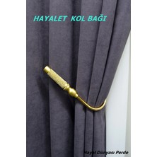 Hayal Dünyası Kornişe Takılan Hayalet Sistem Özel Tasarım Taşlı Perde Kol Bağı