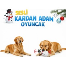 Yenilig Sesli Kardan Adam Tasarımlı Köpek Oyuncağı | Isırıldıkça Ses Çıkaran Dayanıklı Oyun Oyuncağı Çok Renkli