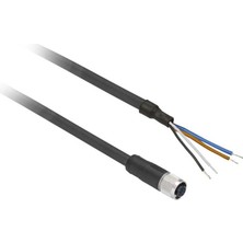 Tektas Teknik Makina Telemecanique XZCP1141L2 2m M12 4 Pimli Dişi Düz Kablolu Konnektör