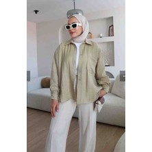 Nuriva Store Kabartma Kumaş Oversize Gömlek
