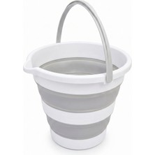 Vivenda Katlanır Silikon Kova 12 Litre Yer Kaplamayan Çok Amaçlı Pratik Temizlik Kamp Bahçe Kovası