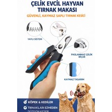 Yenilig Çelik Evcil Hayvan Tırnak Makası | Kaymaz Saplı Köpek ve Kedi Tırnak Kesici