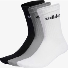 adidas Linear Cushioned Crew Unisex Renkli 3'lü Çorap.-